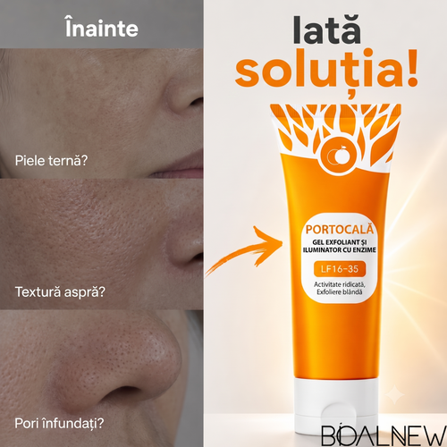 Gel Exfoliant și Iluminator cu Enzime de Portocală - Pentru toate tipurile de ten | Scrub facial 100 g