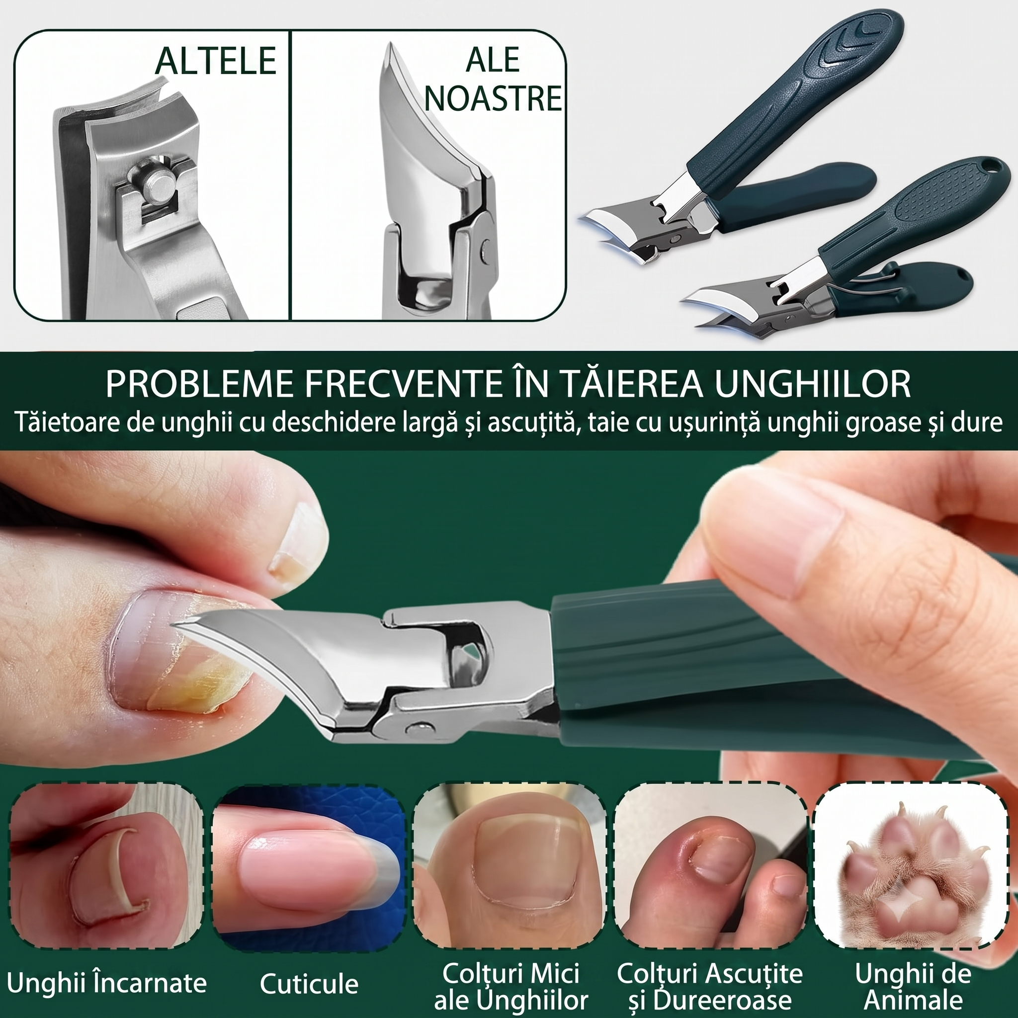 Unghiera cu Falcă de tip Vultur - Pentru prevenirea unghiilor încarnate